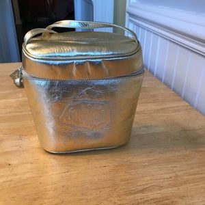 Bright Gold dressy bucket bag from Carlos falchi